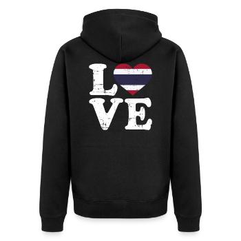 La Thaïlande - Veste à capuche bio Premium Unisexe - noir - Dos - Nico (187cm)