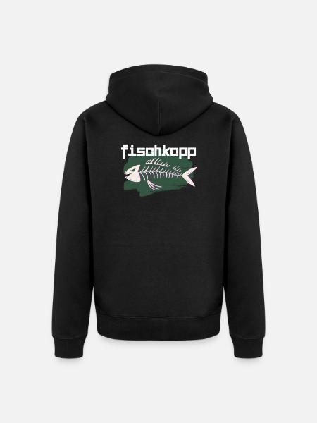 fischkopp - Unisex Premium Bio Zip Hoodie - Schwarz