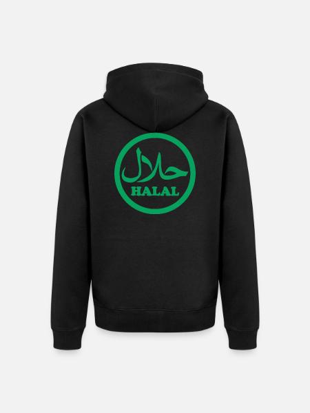 Halal wallah - Unisex Premium Organic Zip Hoodie - black