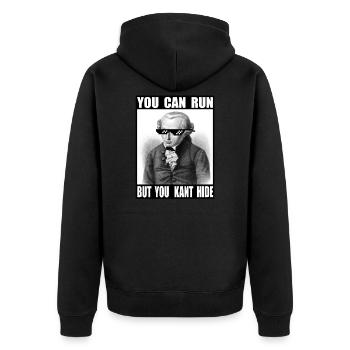 Kant Hide | You Can Run | Meme | Funny - Unisex Premium Organic Zip Hoodie - black - Back - Nico (187cm)