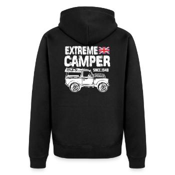 Defender Extreme Camper - Veste à capuche bio Premium Unisexe - noir - Dos - Nico (187cm)