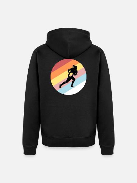 Rugby Frauen - Unisex Premium Bio Zip Hoodie - Schwarz