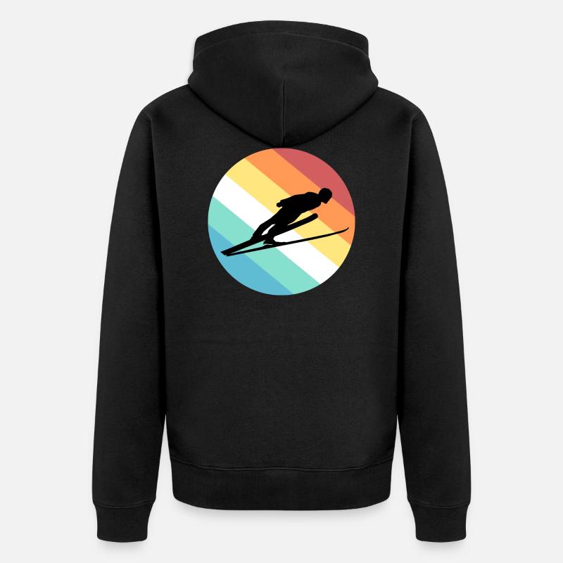 Saut à ski - Veste à capuche bio Premium Unisexe - noir