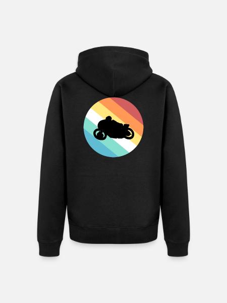 motorcycle - Unisex Premium Organic Zip Hoodie - black
