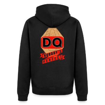 IPSC DQ Personne n'est parfait - Veste à capuche bio Premium Unisexe - noir - Dos - Nico (187cm)