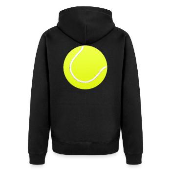 balle tennis sport - Veste à capuche bio Premium Unisexe - noir - Dos - Nico (187cm)