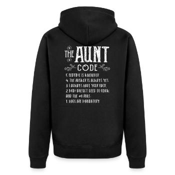 The Aunt Code - tante - Veste à capuche bio Premium Unisexe - noir - Dos - Nico (187cm)