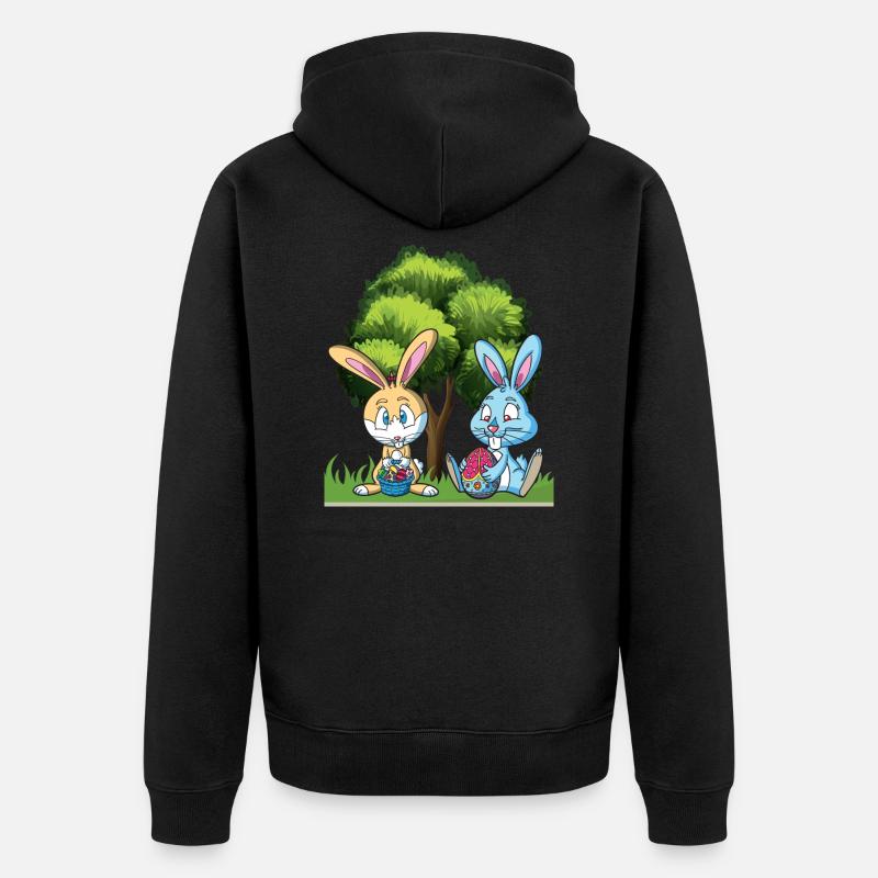 Easter easter easter Easter - Unisex Premium Organic Zip Hoodie - black