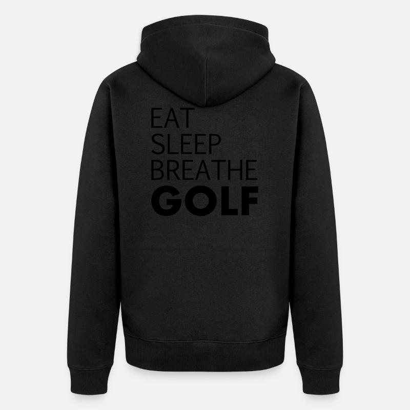 Golfer - Unisex Premium Bio Zip Hoodie - Schwarz