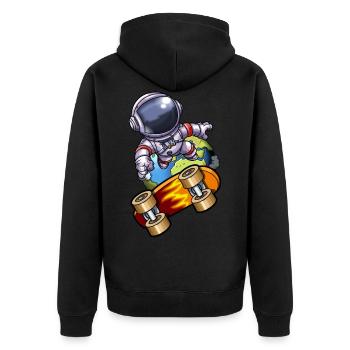 Astronaut Sk8er - Veste à capuche bio Premium Unisexe - noir - Dos - Nico (187cm)