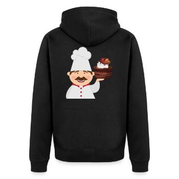 Pâtissier - Pâtissier - Veste à capuche bio Premium Unisexe - noir - Dos - Nico (187cm)