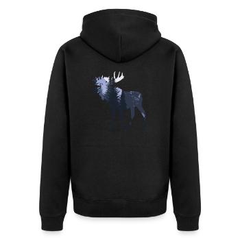 Élan - Veste à capuche bio Premium Unisexe - noir - Dos - Nico (187cm)