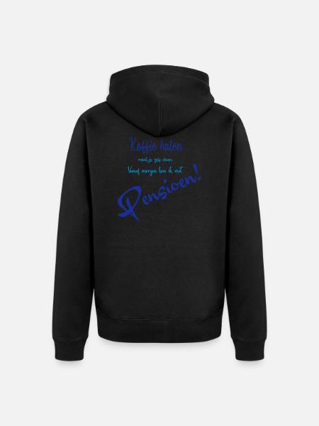 Pensioen - Uniseks Premium bio ziphoodie - zwart