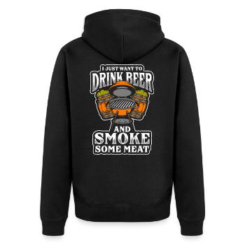 BARBECUE GRILLEUR BARBECUE - Veste à capuche bio Premium Unisexe - noir - Dos - Nico (187cm)