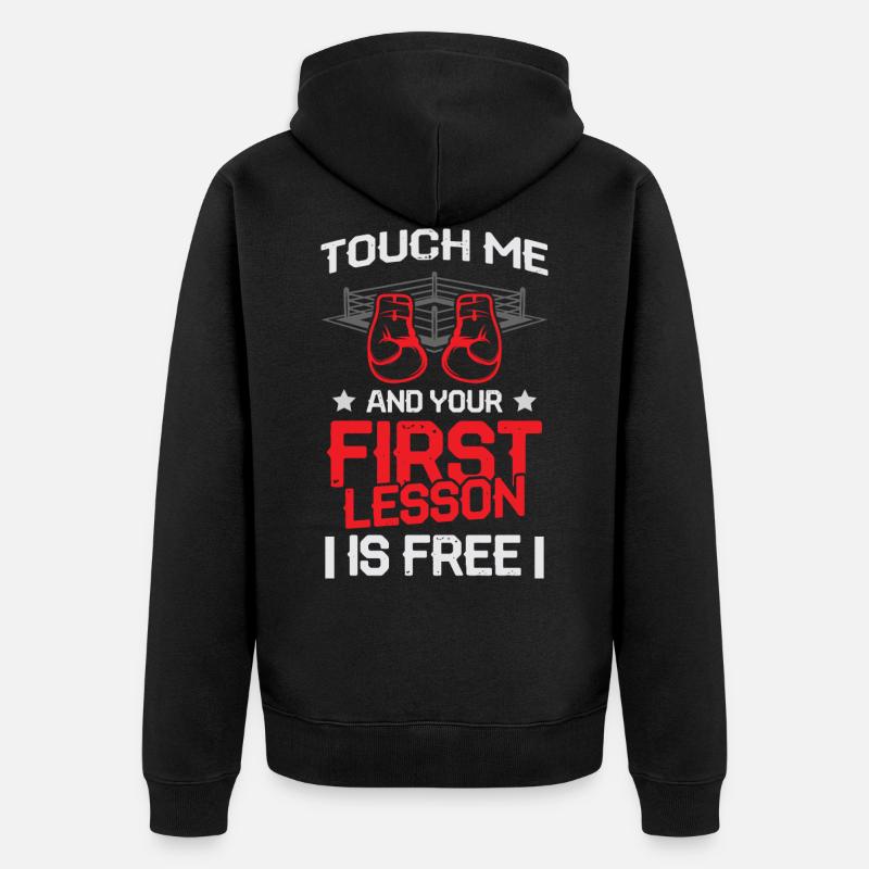 Boxer gants de boxe - Veste à capuche bio Premium Unisexe - noir