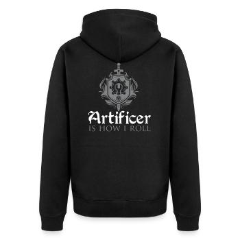 RPG games Artificer is how i roll - Veste à capuche bio Premium Unisexe - noir - Dos - Nico (187cm)