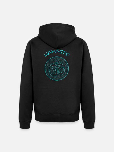 Yoga Namaste - Unisex Premium Bio Zip Hoodie - Schwarz