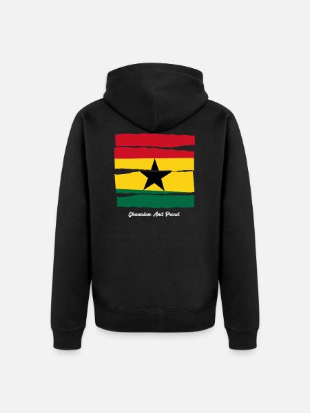 Ghanaians and Pride Ghana - Unisex Premium Organic Zip Hoodie - black