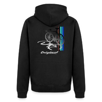 Vélo de course Vintage Design - Veste à capuche bio Premium Unisexe - noir - Dos - Nico (187cm)
