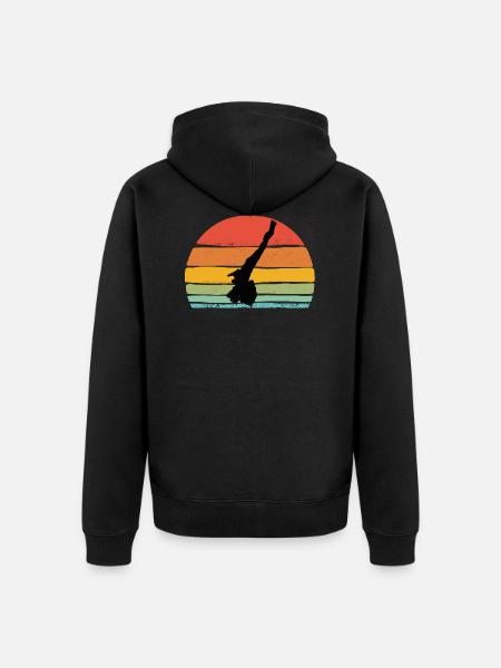 Lake Garda - sunset - Unisex Premium Organic Zip Hoodie - black