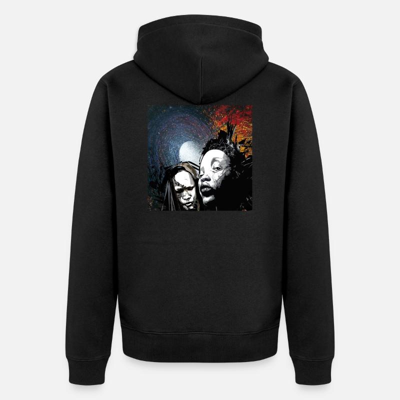 Fantômes - Veste à capuche bio Premium Unisexe - noir