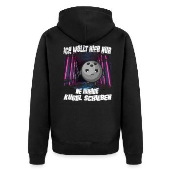 bowling legend balls x split bowl strike spare pin - Unisex Premium Organic Zip Hoodie - black - Back - Nico (187cm)