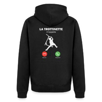 la Trottinette m'appelle - Veste à capuche bio Premium Unisexe - noir - Dos - Nico (187cm)