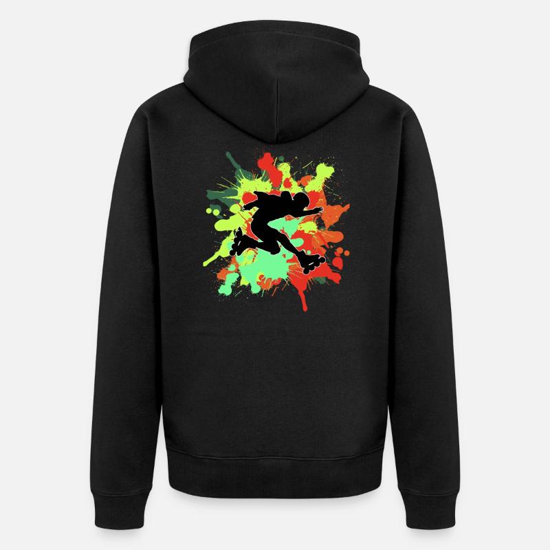 Rollerblades rollers - Veste à capuche bio Premium Unisexe - noir