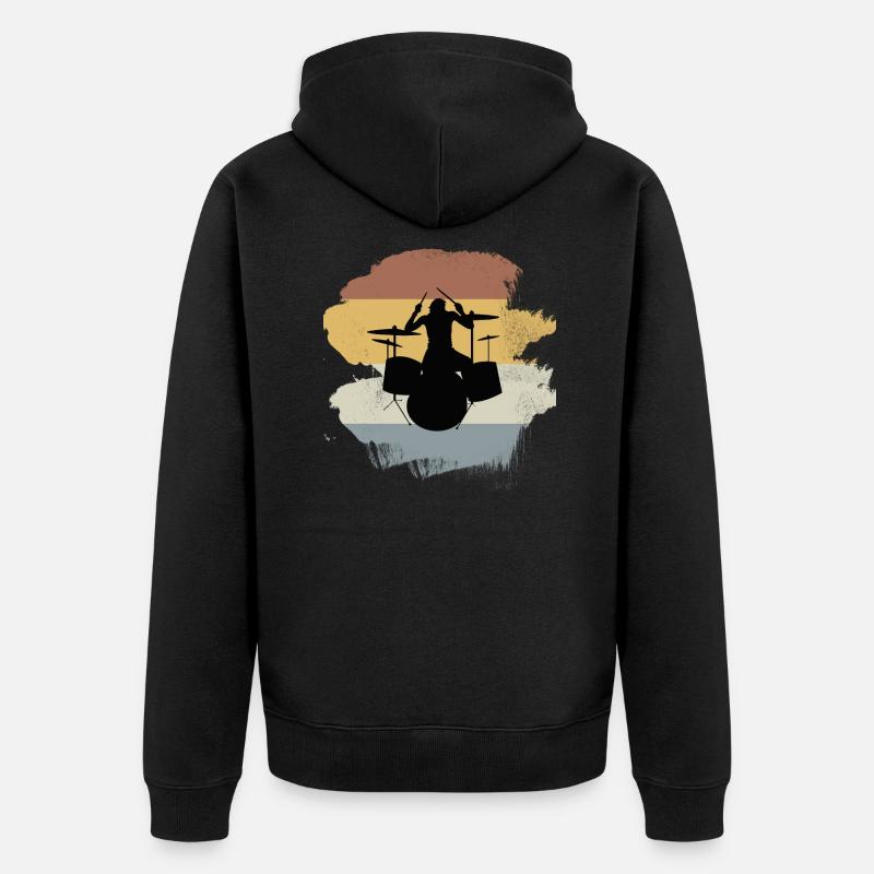 Batterie Percussion Percussion - Veste à capuche bio Premium Unisexe - noir