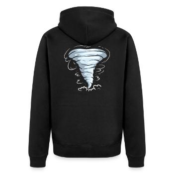 Chasseurs de tempête Amoureux de la tempête Tornado - Veste à capuche bio Premium Unisexe - noir - Dos - Nico (187cm)