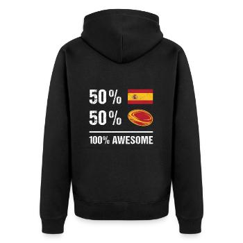 50% Espagne 50% Rugby 100% Super Espagne Rugby - Veste à capuche bio Premium Unisexe - noir - Dos - Nico (187cm)
