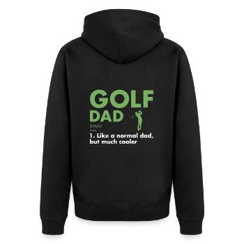 Sport Dad Définition Golf - Veste à capuche bio Premium Unisexe - noir - Dos - Nico (187cm)