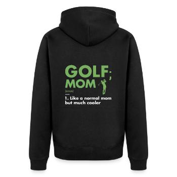 Sport Maman Définition Golf - Veste à capuche bio Premium Unisexe - noir - Dos - Nico (187cm)