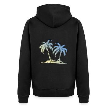 Île Palm - Veste à capuche bio Premium Unisexe - noir - Dos - Nico (187cm)