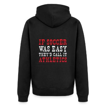 Canada Soccer Canadian Football Canada Futbol - Unisex Premium Bio Zip Hoodie - Schwarz - Hinten - Nico (187cm)