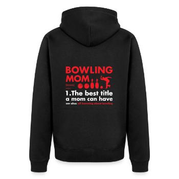 Sport Maman Définition Bowling - Veste à capuche bio Premium Unisexe - noir - Dos - Nico (187cm)
