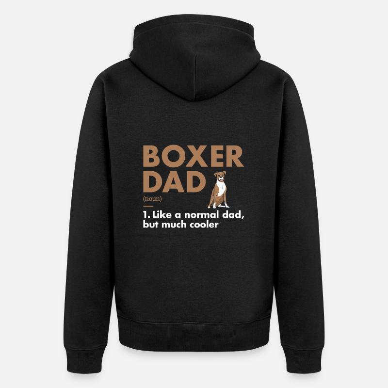 Boxer Dad Définition - Veste à capuche bio Premium Unisexe - noir