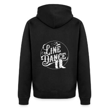 La danse en ligne, mon sport de danse et ma passion - Veste à capuche bio Premium Unisexe - noir - Dos - Nico (187cm)