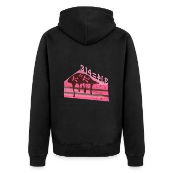 Math 3.14 = Pie Pi - Unisex Premium Organic Zip Hoodie - black - Back - Nico (187cm)