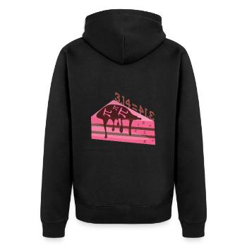 Math 3.14 = Pie Pi - Unisex Premium Organic Zip Hoodie - black - Back - Nico (187cm)