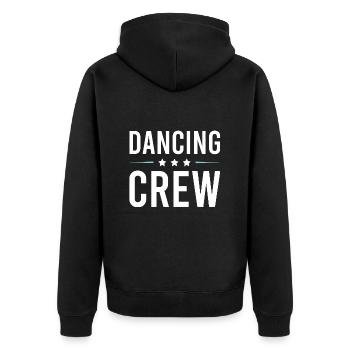 Dancing Crew - Unisex Premium Bio Zip Hoodie - Schwarz - Hinten - Nico (187cm)