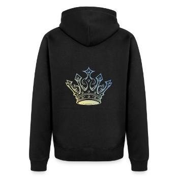 Couronne royale - Veste à capuche bio Premium Unisexe - noir - Dos - Nico (187cm)