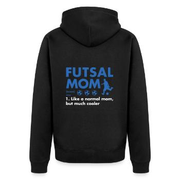 Sport Maman Définition Futsal - Veste à capuche bio Premium Unisexe - noir - Dos - Nico (187cm)