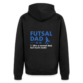 Sport Dad Définition Futsal - Veste à capuche bio Premium Unisexe - noir - Dos - Nico (187cm)