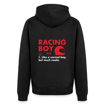 Sport Boy Définition Racing - Veste à capuche bio Premium Unisexe - noir - Dos - Nico (187cm)
