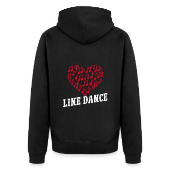 Danse en ligne Danser avec l’amour et le cœur - Veste à capuche bio Premium Unisexe - noir - Dos - Nico (187cm)