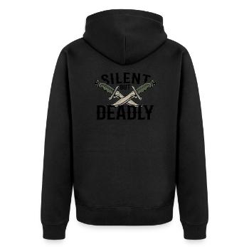 Balisong Butterfly Knife bente-nuebe Gift Idea - Unisex Premium Organic Zip Hoodie - black - Back - Nico (187cm)