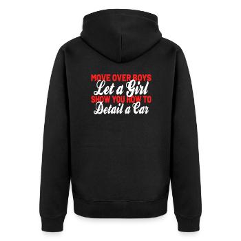 Mobile Car Detailing Auto Detailing Car Detailer - Veste à capuche bio Premium Unisexe - noir - Dos - Nico (187cm)