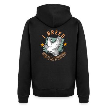 Pigeon Pigeon Racing Pigeon Racer Pigeon Keeper - Veste à capuche bio Premium Unisexe - noir - Dos - Nico (187cm)