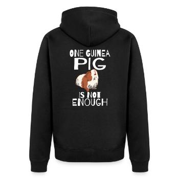 Idée cadeau de pomme de terre à fourrure pour les amateurs de cochon d’Inde - Veste à capuche bio Premium Unisexe - noir - Dos - Nico (187cm)